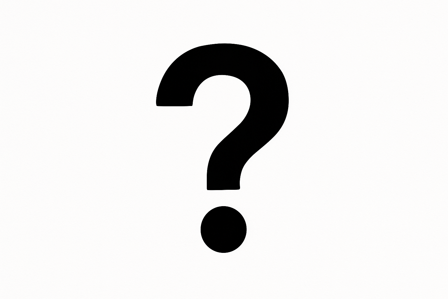 black question mark